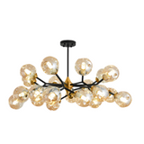 Moderner Kronleuchter aus geblasenem Glas