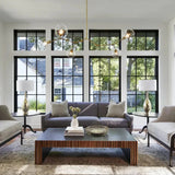 Bifurkation Sputnik-Kronleuchter aus Blasenglas