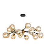 Moderner Kronleuchter aus geblasenem Glas