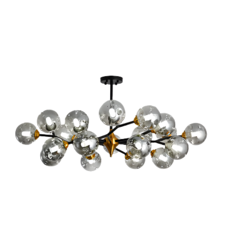 Moderner Kronleuchter aus geblasenem Glas