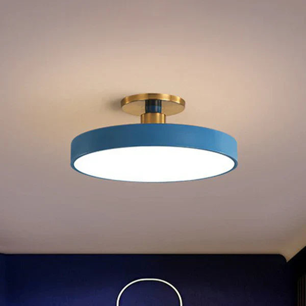 Runde Flush Mount Light Skandinavischer Stil Acryl Schlafzimmer Led Semi Coil Deckenleuchte